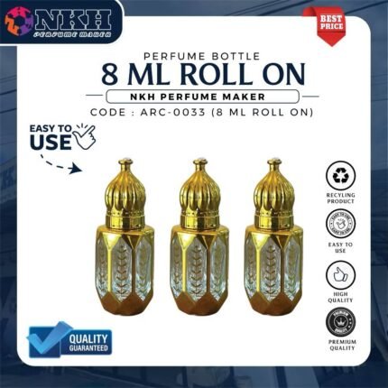 EMPTY BOTTLE FRAGRANCE ARABIC ROLL ON 8ML (ARC-0033)