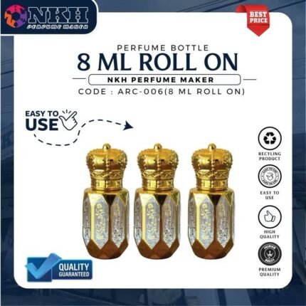 EMPTY BOTTLE FRAGRANCE ARABIC ROLL ON 8ML (ARC-006)