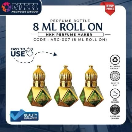 EMPTY BOTTLE FRAGRANCE ARABIC ROLL ON 8ML (ARC-007)