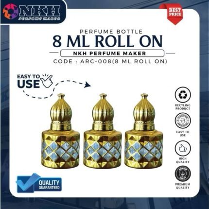 EMPTY BOTTLE FRAGRANCE ARABIC ROLL ON 8ML (ARC-008)