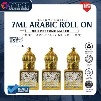 EMPTY BOTTLE FRAGRANCE ARABIC ROLL ON 7ML (ARC-034)