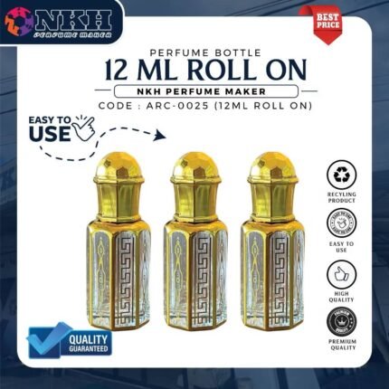 EMPTY BOTTLE FRAGRANCE ARABIC ROLL ON 12ML (ARC-0025)