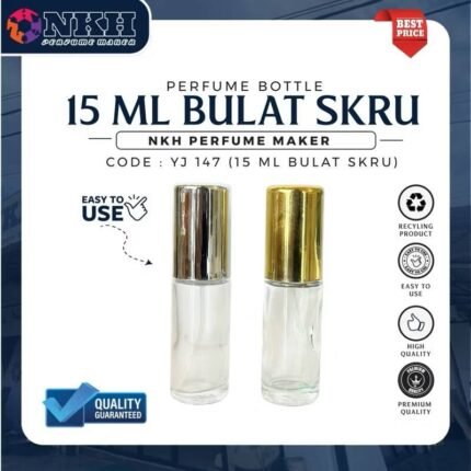 EMPTY BOTTLE FRAGRANCE CIRCLE SPRAY SCREW 15ML (YJ 147)